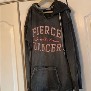 Gray acid wash hoodie